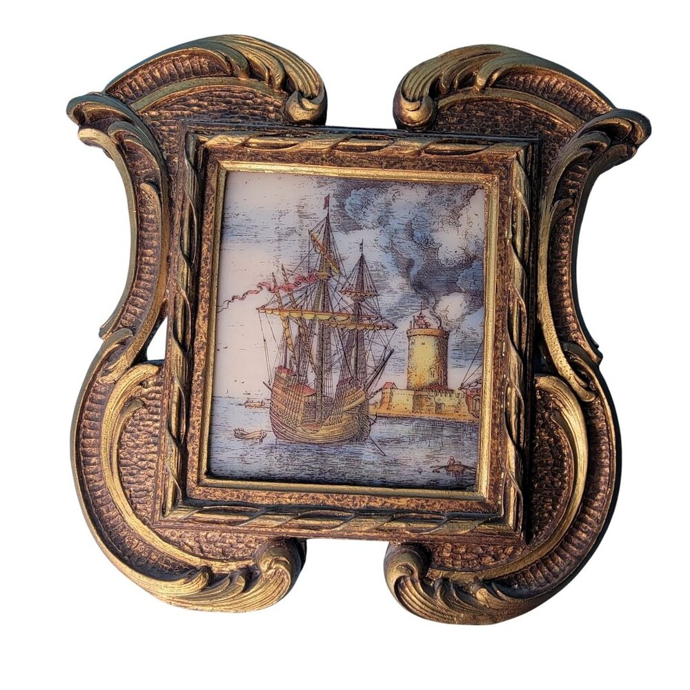 Man O War Ship Pieter Bruegel Tile Painting